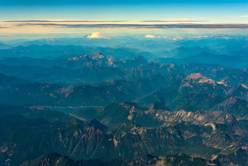Washington’s Cascade Mountains with Mt. Baker and Mt. Shuksan on the horizon