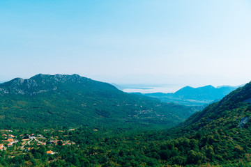 Naklejka na ściany i meble Skadar Lake in Montenegro. The largest freshwater lake in the Balkans.