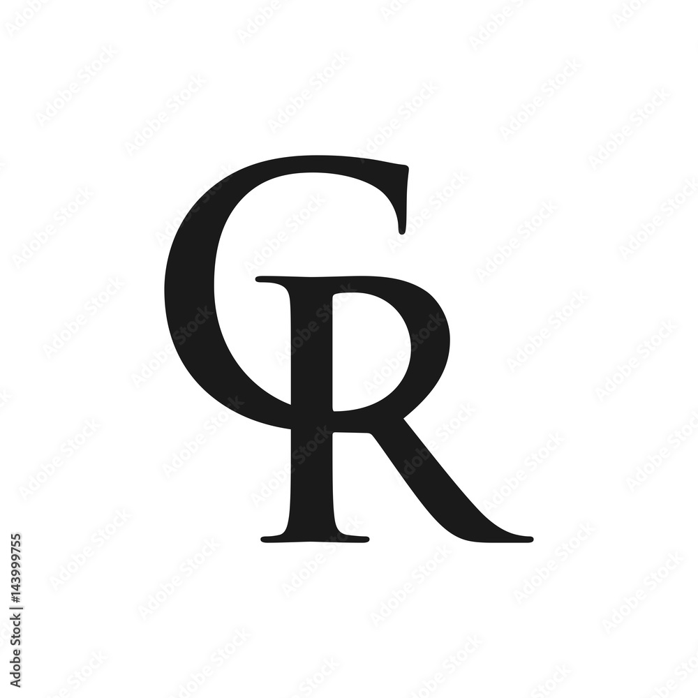 Canvas Prints letter r and c logo vector.