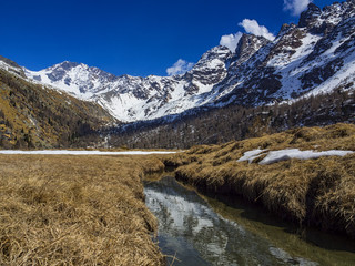 Fototapeta na wymiar Spring thaw in the alps