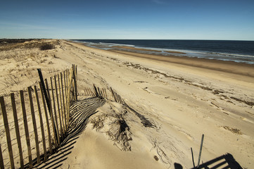 Atlantic ocean coast line in Massachusetts