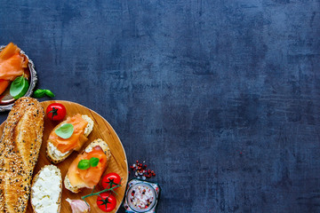 Delicious salmon sandwiches © yuliyagontar