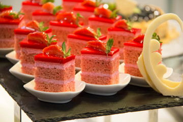 Mini strawberry cake delicious and beautifu
