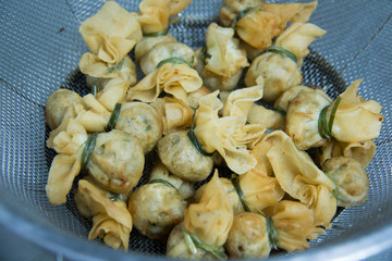 Fried Wonton Food leisure of Thailand.