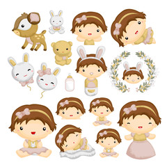 Nature baby girl theme