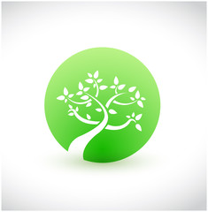 green tree graphic eco concept isolated