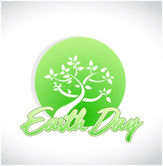 earth day tree graphic and copy sign