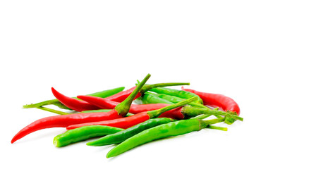 chilli on white background