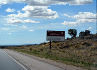 Chaco Culture Sign/Chaco National Historic Park Area Sign