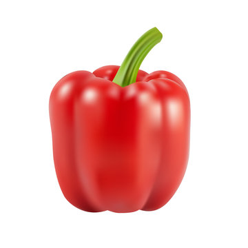 Bell Pepper Isolated On White Background