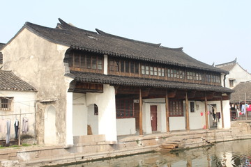 Fototapeta premium Ancient Non Tourist Water Town in Jiangsu Province China