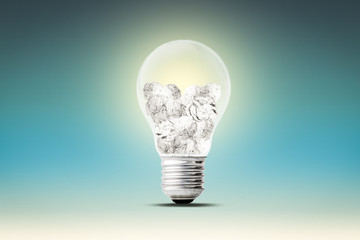 Glowing Light Bulb, business idea concept 

