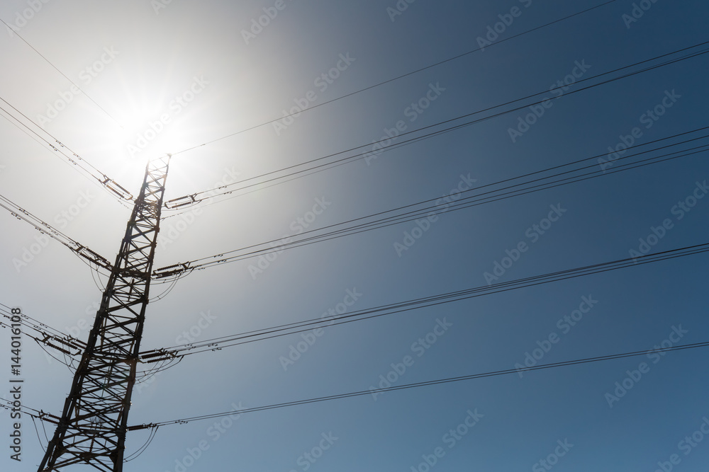 Poster electricity distribution tower