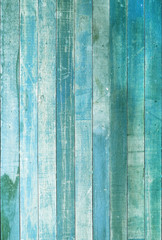 Fototapeta na wymiar Vintage blue tone old wood texture wall