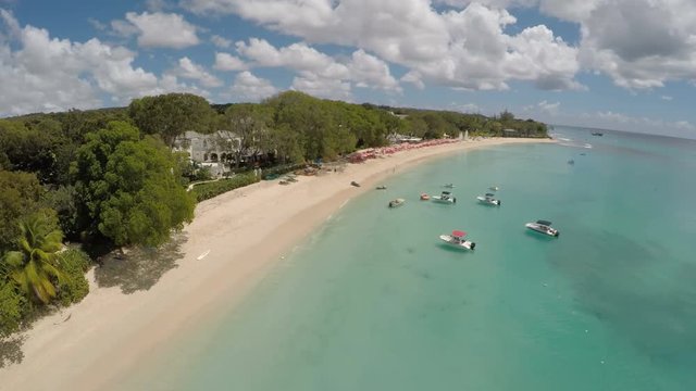 Aerial drone of beach