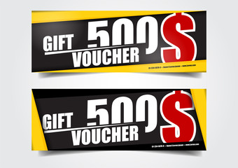 Gift voucher template in modern style,vector eps10.
