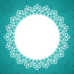 Lace round frame
