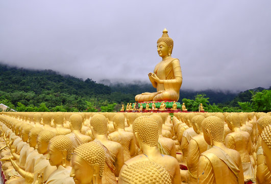 Golden Buddha statue in Thai