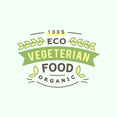 Healty food logo illustration representing