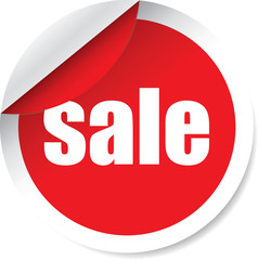 Sale red Label, Sign, stickers and symbol.