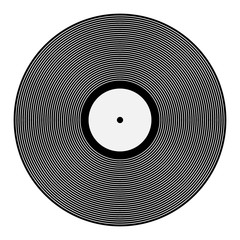 Vinyl record vector icon.