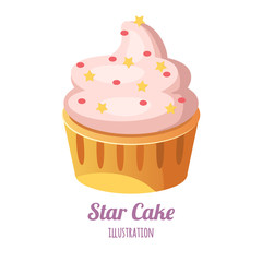 Cupcake with whipped cream