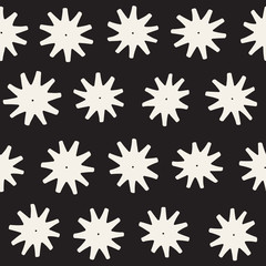 Vector seamless freehand pattern. Abstract background with floral brush strokes. Hand drawn texture