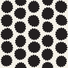 Vector seamless freehand pattern. Abstract background with floral brush strokes. Hand drawn texture