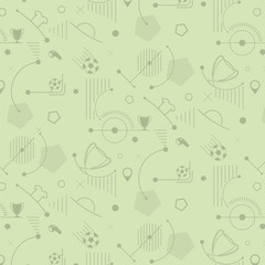 Seamless soccer pattern vector illustration. Football background.