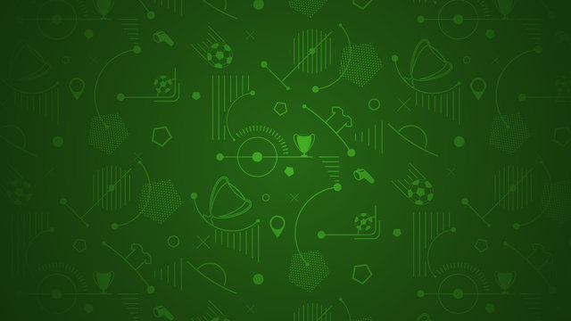Seamless soccer pattern vector illustration. Football background.