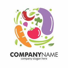 Food Vegetables Fresh Nature Farm Logo 