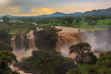Fototapeta na wymiar Tis Isat Falls on the Blue Nile.