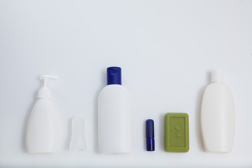 Blank white tube template design mockup set