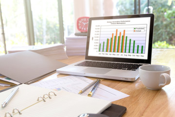 Image of business documents on workplace