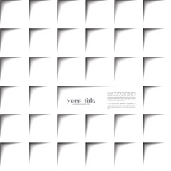 Obraz premium 3d square white background. cutout rectangles