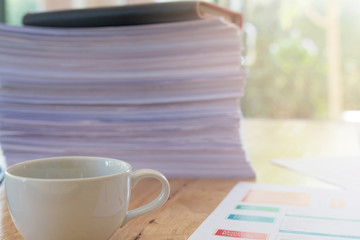 Image of business documents on workplace