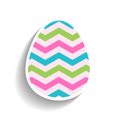 Easter egg, colored flat icon for holiday isolated on white background. Vector illustration for design
