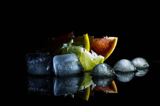 Citrus and ice low key photo