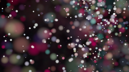 Naklejka premium Beautiful colorful bokeh blurred background defocused lights