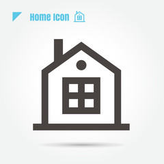 icon house thin line vector illustration sign symbol thin line modern minimalistic flat design vector on white background