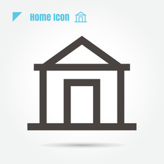 icon house thin line vector illustration sign symbol thin line modern minimalistic flat design vector on white background