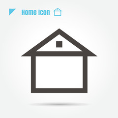 icon house thin line vector illustration sign symbol thin line modern minimalistic flat design vector on white background