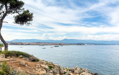 View over the bay from Cap d'Antibes, Antibes.