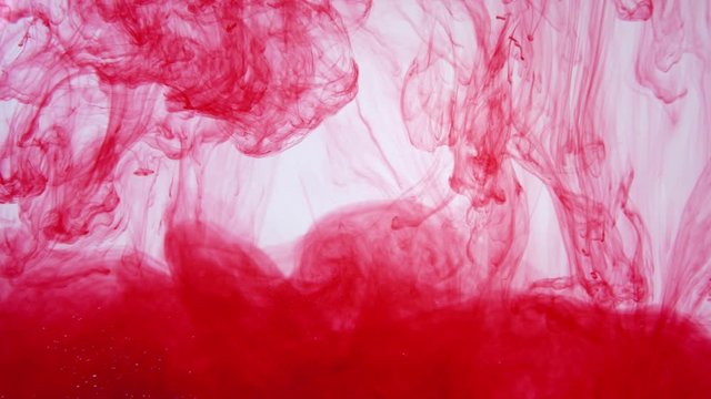 ink poured into water slow motion