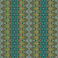 Ornate floral seamless texture, endless pattern with vintage mandala elements.