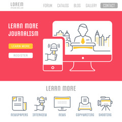 Website Banner and Landing Page Journalism