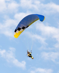 extreme sport parachute in the sky