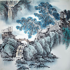 Chinese traditional painting of landscape
