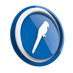 ikona plastikowa 3D niebieskie koło i pierścień © vempireart