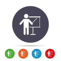 Presentation billboard sign icon.